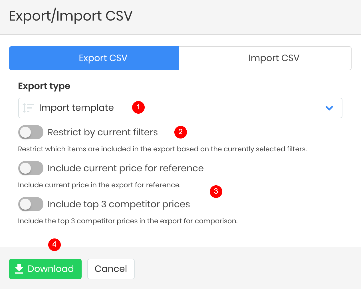 Файл не загружен csv price pro